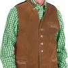 Overig Tiroler Trachten Vest Leer Lichtbruin -Kleding Bovenstukken Winkel tiroler trachten vest leer lichtbruin