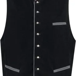 Overig Tiroler Trachten Vest Zwart (Polyesther Fluweel)