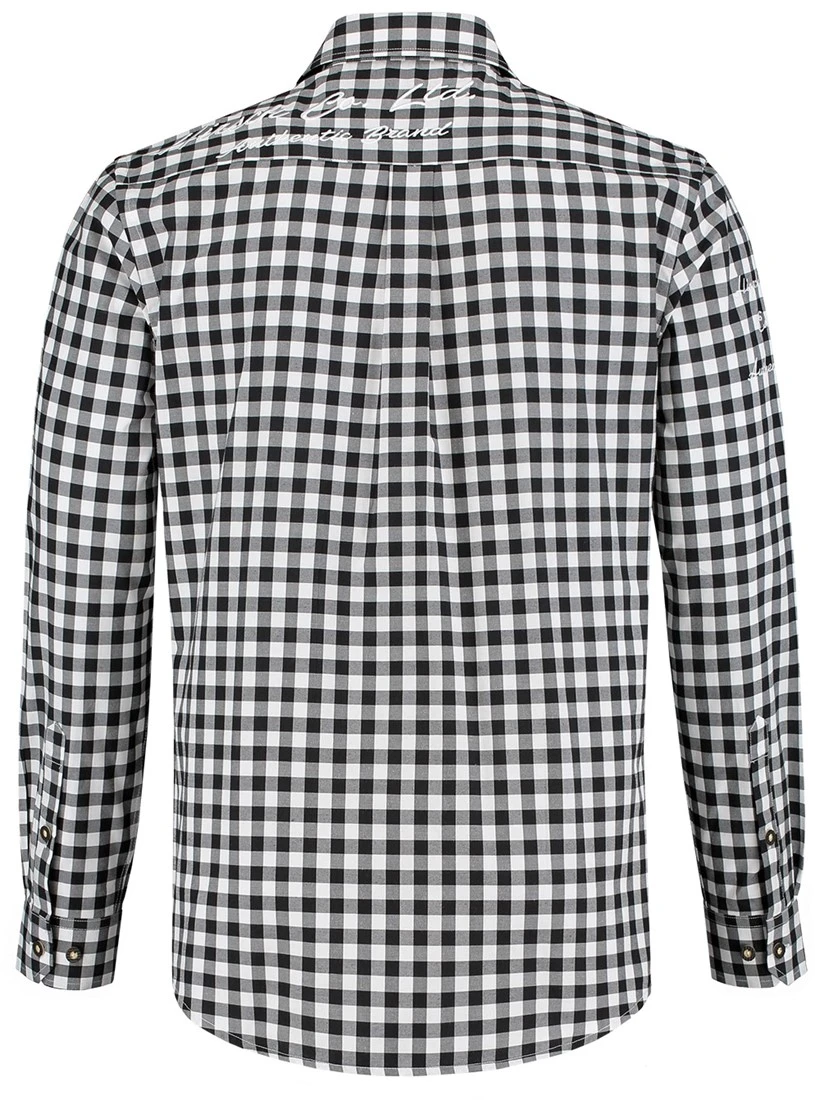 Overig Tiroler Trachtenhemd Zwart/Wit Luxe (100% Kat) 4 Overig Tiroler Trachtenhemd Zwart/Wit Luxe (100% Kat) - Afbeelding 2