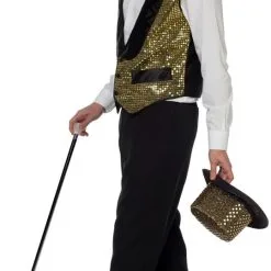 Overig Vest Gilet Pailletten Goud -Kleding Bovenstukken Winkel vest gilet pailletten goud zijkant