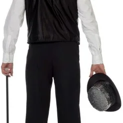 Overig Vest Gilet Pailletten Zilver -Kleding Bovenstukken Winkel vest gilet pailletten zilver achterkant